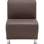 Модуль Мягкий офис Секция дивана Классик одноместная коричневая