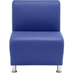 Модуль Мягкий офис Секция дивана Классик одноместная синяя