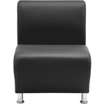 Секция дивана Мягкий офис Классик одноместная черная