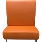 Модуль Мягкий офис Секция дивана Классик с высокой спинкой двухместный оранжевый