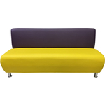 Модуль Мягкий офис Секция дивана Классик трехместная фиолетово-желтая