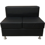 Модуль Мягкий офис Секция дивана Лайт двухместная черная