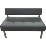 Модуль Мягкий офис Секция дивана Сатурн двухместная серая