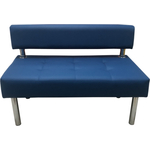 Модуль Мягкий офис Секция дивана Сатурн двухместная синяя