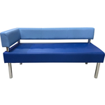 Модуль Мягкий офис Секция дивана Сатурн ПП трехместная Aries голубо-синяя