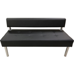 Модуль Мягкий офис Секция дивана Сатурн трехместная черная