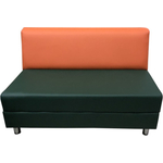 Модуль Мягкий офис Секция дивана Флагман двухместная зеленая оранжевая
