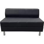 Модуль Мягкий офис Секция дивана Флагман двухместная черная