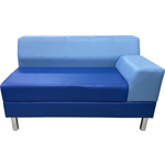 Модуль Мягкий офис Секция дивана Флагман ЛП двухместная Art Vision голубой синий
