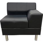 Модуль Мягкий офис Секция дивана Флагман ЛП одноместная черная