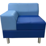 Модуль Мягкий офис Секция дивана Флагман ПП одноместная Art Vision голубой синий