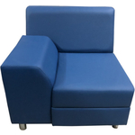 Модуль Мягкий офис Секция дивана Флагман ПП одноместная синяя