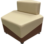 Модуль Мягкий офис Секция дивана Фригг одноместная бежево-коричневая