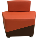 Модуль Мягкий офис Секция дивана Фригг одноместная морковно-шоколадная