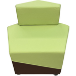 Модуль Мягкий офис Секция дивана Фригг одноместная салатово-шоколадная