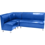 Мягкий офис Диван Классик угловой синий