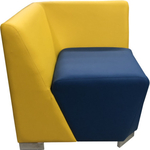 Модуль Мягкий офис Угловая секция Бальдр внутренняя желто-синяя