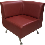 Модуль Мягкий офис Угловая секция Вайт темно-красная