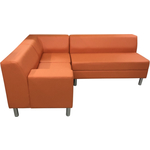 Мягкий офис Угловой диван Флагман трехместный оранжевый