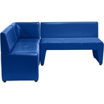 Диван угловой Мягкий офис Ритм синий
