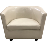 Кресло Мягкий офис Волна кремовый глянцевое