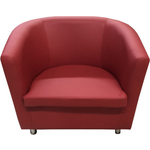 Кресло Мягкий офис Волна красный