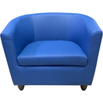 Кресло Мягкий офис Волна синий
