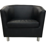 Кресло Мягкий офис Волна черный