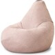 Кресло бескаркасное Mypuff груша, Бежевый, размер XXXXL- Комфорт, букле