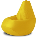 Кресло бескаркасное Mypuff груша, Желтый, размер XXL- Миди, оксфорд