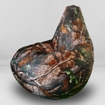 Кресло бескаркасное Mypuff груша, Лес, размер XXL- Миди, оксфорд