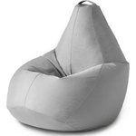 Кресло бескаркасное Mypuff груша, Светло-серый, размер XXXXL- Комфорт, Оксфорд 600