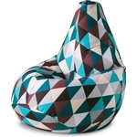 Кресло бескаркасное Mypuff груша, Ромб, размер XXL- Миди, мебельный хлопок