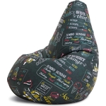 Кресло бескаркасное Mypuff груша, Айскрим, размер XXL- Миди, мебельный хлопок