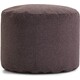 Пуфик бескаркасный Mypuff цилиндр Темно-коричневый, букле