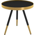 Журнальный столик Sheffilton SHT-CT28 черный муар/золото/черный