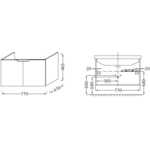 Тумба под раковину Jacob Delafon Struktura 77 (EB1201-E13)