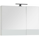 Зеркальный шкаф Aquanet Верона 90 с подсветкой, белый (172339, 179947)