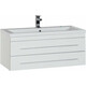 Тумба под раковину Aquanet Верона 100 два ящика, белая (175382)