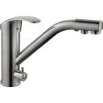 Смеситель для кухни Haiba HB21-5 с подключением фильтра, сатин (HB4321-5)