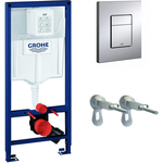 Инсталляция для унитаза Grohe Rapid SL с кнопкой Skate Cosmopolitan хром (38772001)