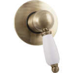 Смеситель для душа Cezares Elite бронза, ручки белые (ELITE-DIM-02-Bi)