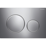 Кнопка смыва Geberit Sigma 20 хром, декоративные кольца матовый хром (115.882.KH.1)