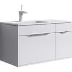 Тумба с раковиной Aqwella Malaga L 90x45 белая (Mal.01.09/L + Mal.09.04.D-L)