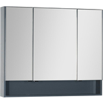 Зеркальный шкаф Aquanet Виго 100 сине-серый (183359)