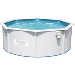 Стальной бассейн Bestway 56574 BW Hydrium 360х120см, 10990л, песч.фил.-нас. 3028л/ч, лестн., тент, подст., попл.-доз
