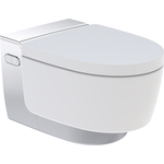 Унитаз-биде подвесной безободковый Geberit AquaClean Mera Comfort Rimfree, с сиденьем микролифт, дизайн панель хром (146.214.21.1)