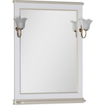 Зеркало Aquanet Валенса 70 белый краколет/золото (182649)