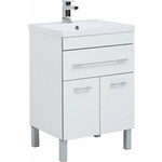 Тумба под раковину Aquanet Верона 58 с дверцами и ящиком, белая (182507)