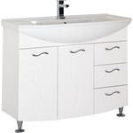 Тумба с раковиной Aquanet Моника 105 белая (186772, 4620008197340)